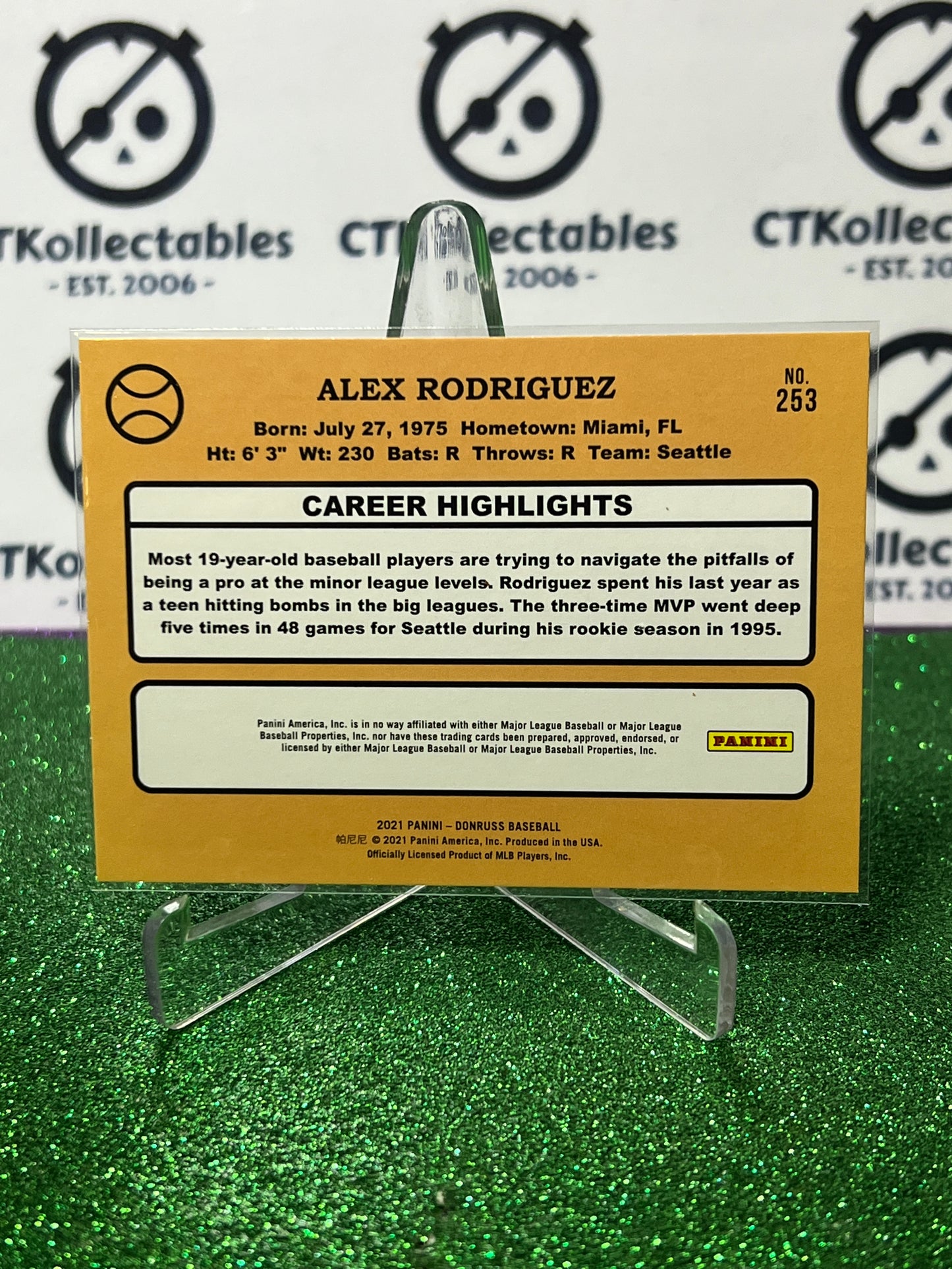 2021 PANINI DONRUSS ALEX RODRIGUEZE # 253 ALL-STAR RETRO SEATTLE MARINERS BASEBALL CARD