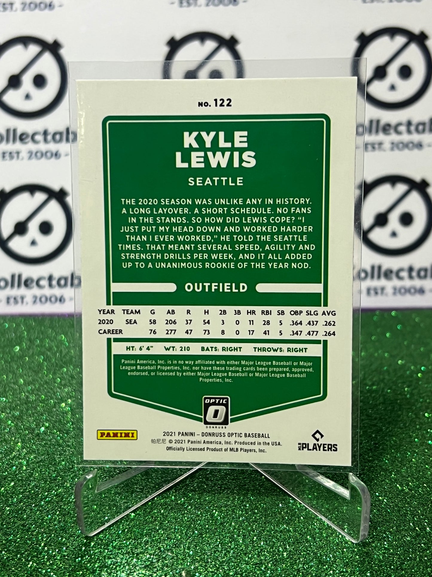 2021 PANINI DONRUSS OPTIC KYLE LEWIS # 122 SEATTLE MARINERS BASEBALL CARD
