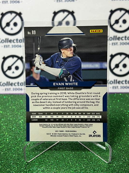 2021 PANINI PRIZM EVAN WHITE # 89 ROOKIE SEATTLE MARINERS BASEBALL CARD