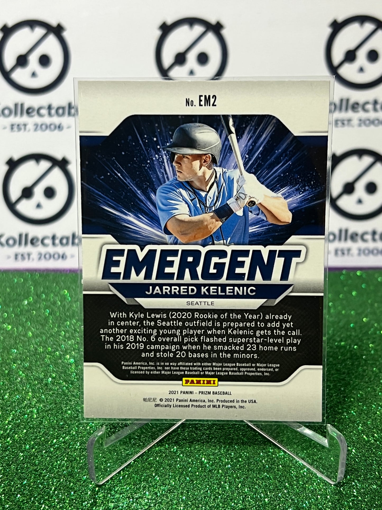 2021 PANINI PRIZM JARRED KELENIC # EM2 EMERGENT SEATTLE MARINERS BASEBALL CARD