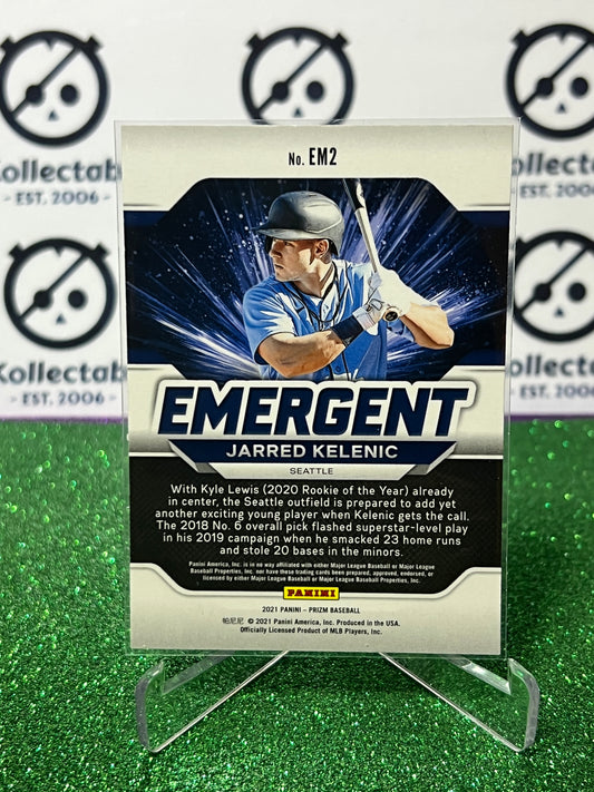 2021 PANINI PRIZM JARRED KELENIC # EM2 EMERGENT SEATTLE MARINERS BASEBALL CARD