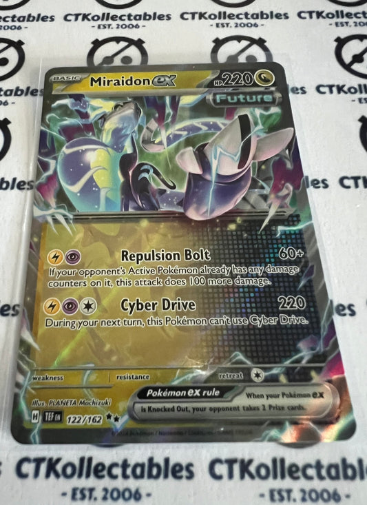 2024 TEMPORAL FORCES MIRAIDON EX # 122/162 DOUBLE RARE FOIL POKEMON CARD