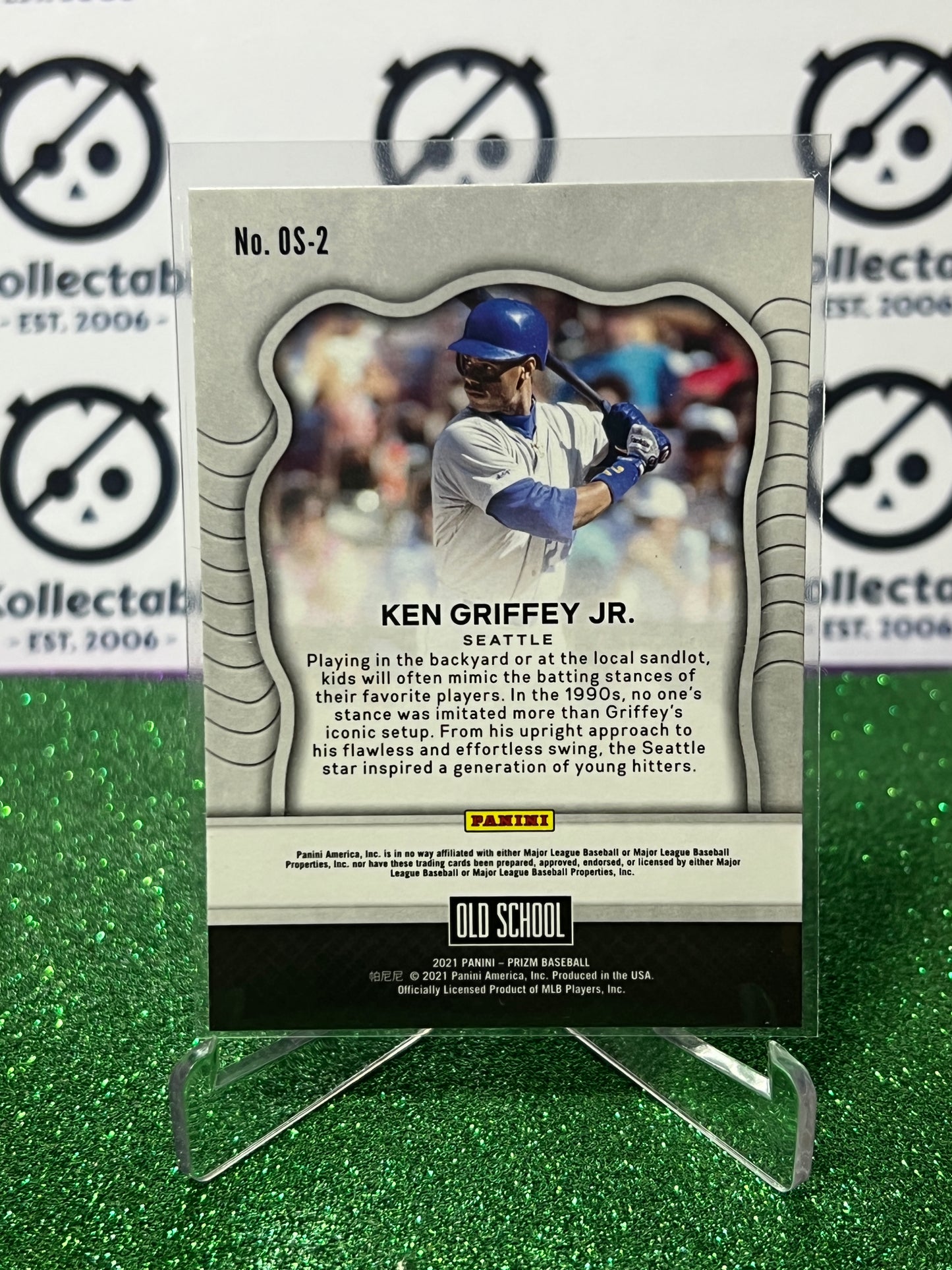 2021 PANINI PRIZM KEN GRIFFEY JR. # OS-2 OLD SCHOOL SEATTLE MARINERS BASEBALL CARD