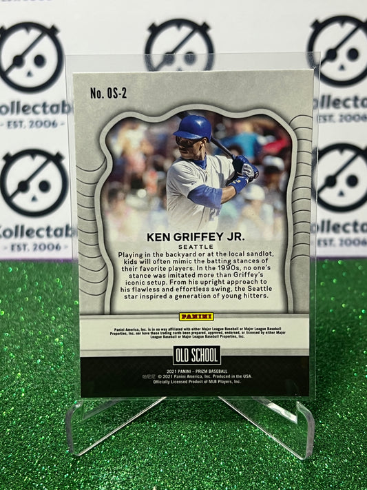 2021 PANINI PRIZM KEN GRIFFEY JR. # OS-2 OLD SCHOOL SEATTLE MARINERS BASEBALL CARD