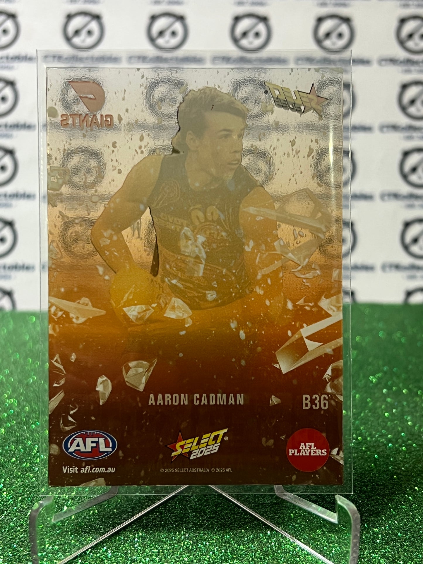 2025 AFL SELECT FOOTY STARS AARON CADMAN # B36 BREAKOUT GWS GIANTS CARD