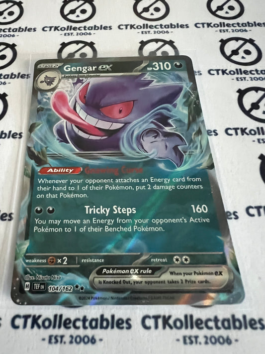 2024 TEMPORAL FORCES GENGARE EX # 104/162 DOUBLE RARE FOIL POKEMON CARD