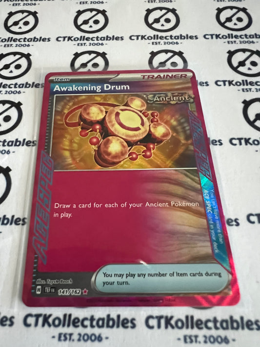 2024 TEMPORAL FORCES AWAKENING DRUM # 141/162 ACE SPEC FOIL POKEMON CARD
