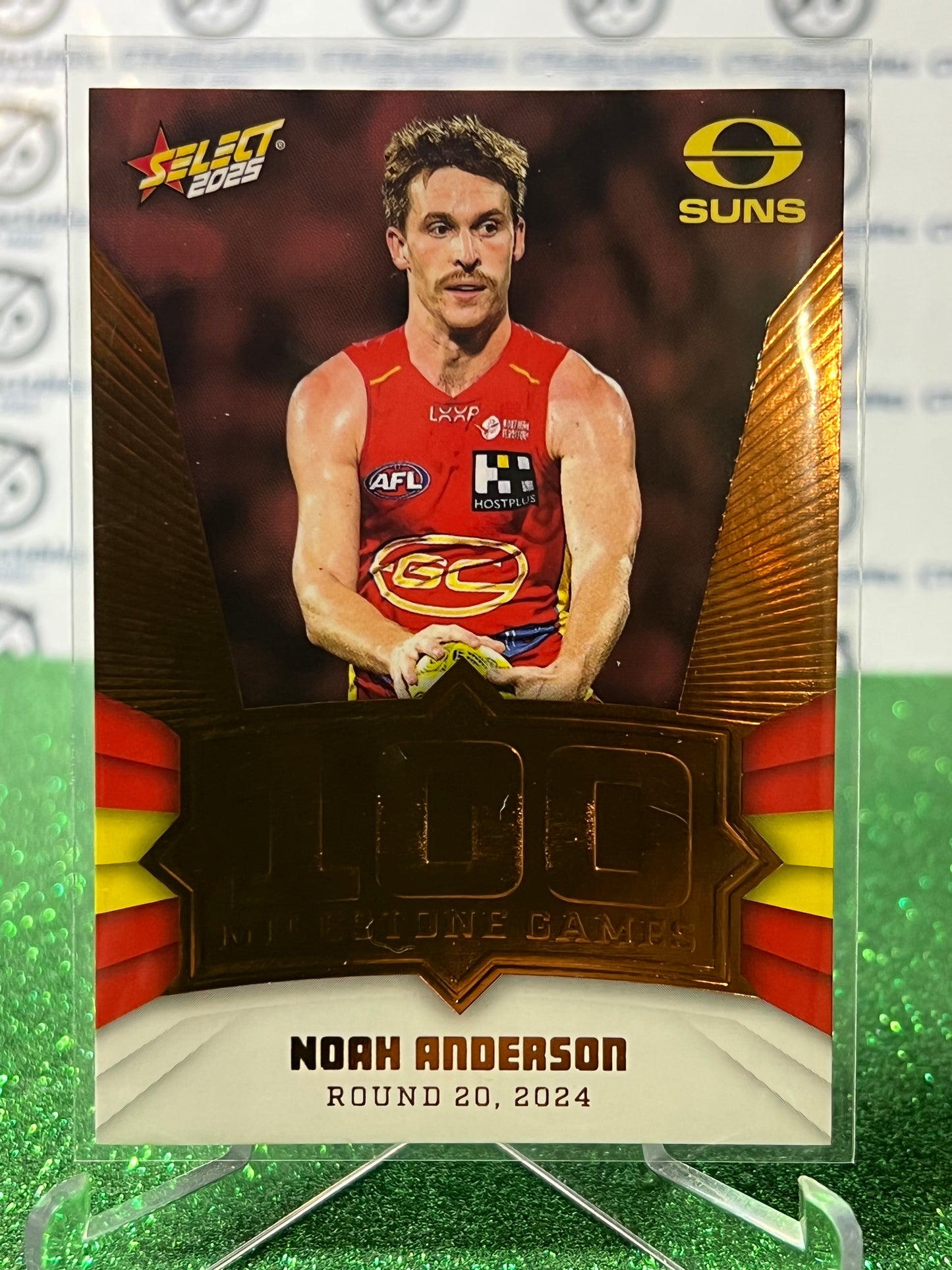 2025 AFL SELECT FOOTY STARS NOAH ANDERSON # MG55 MILESTONE GC SUNS CARD