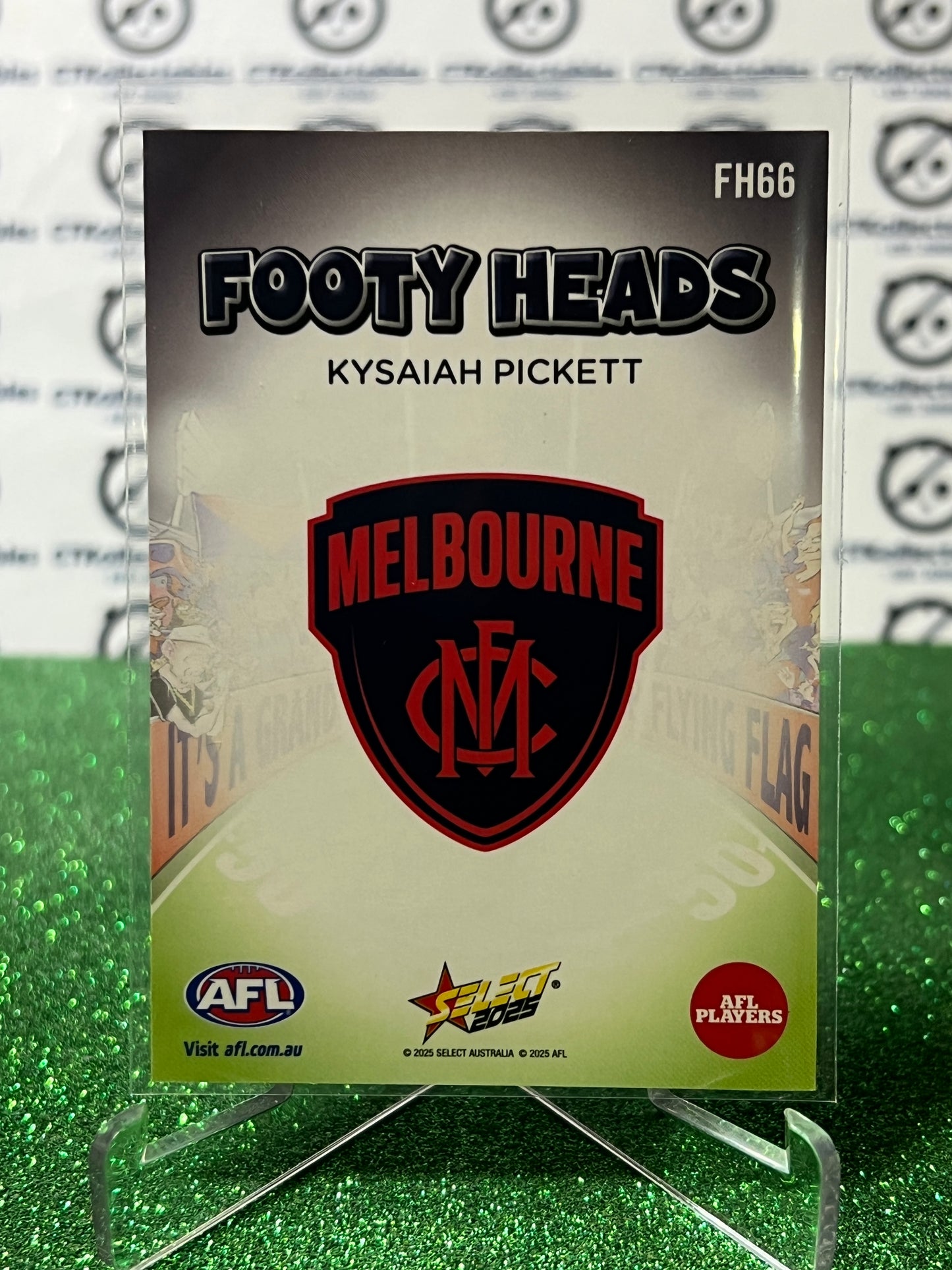 2025 AFL SELECT FOOTY STARS KYSAIAH PICKETT # FH66 FOOTY HEADS MELBOURNE DEMONS CARD