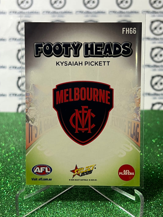 2025 AFL SELECT FOOTY STARS KYSAIAH PICKETT # FH66 FOOTY HEADS MELBOURNE DEMONS CARD