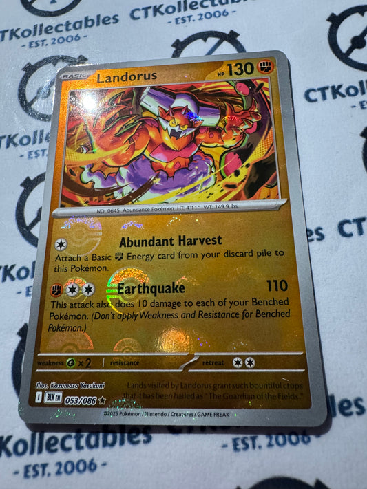 Landorus Poke Ball Reverse Holo Scarlet & Violet Black Bolt #053/086 Pokemon