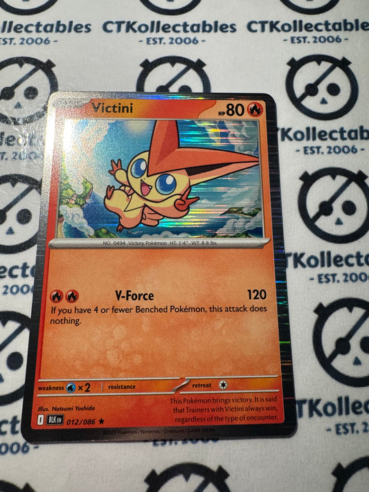 Victini Holo Rare Scarlet & Violet Black Bolt #012/086 Pokemon