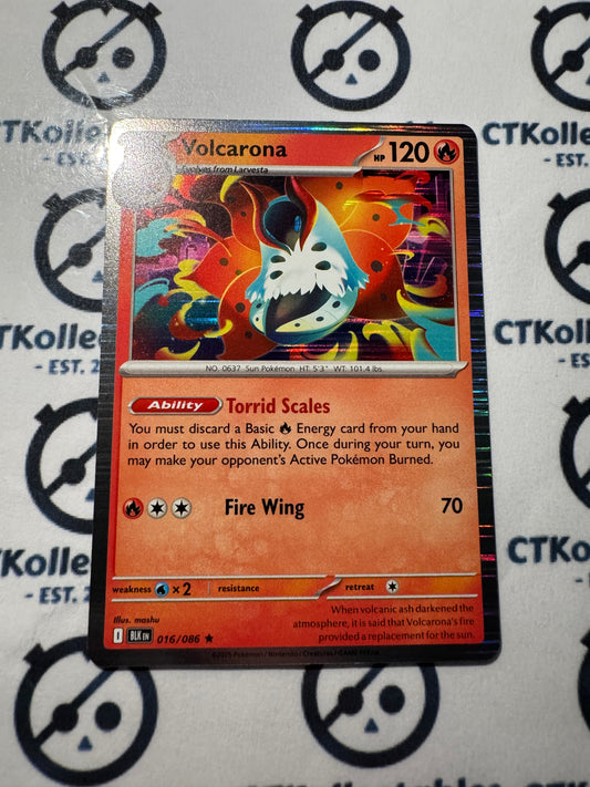Volcarona Holo Rare Scarlet & Violet Black Bolt #016/086 Pokemon