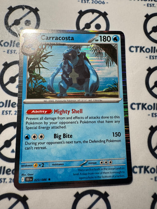 Carracosta Holo Rare Scarlet & Violet Black Bolt #023/086 Pokemon