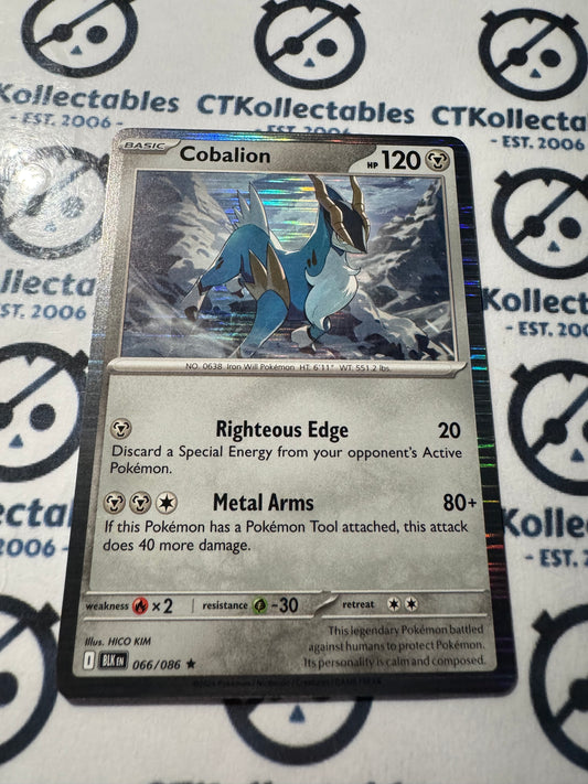Cobalion Holo Rare Scarlet & Violet Black Bolt #066/086 Pokemon