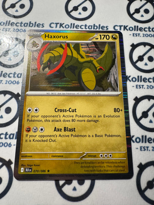 Haxorus Holo Rare Scarlet & Violet Black Bolt #070/086 Pokemon