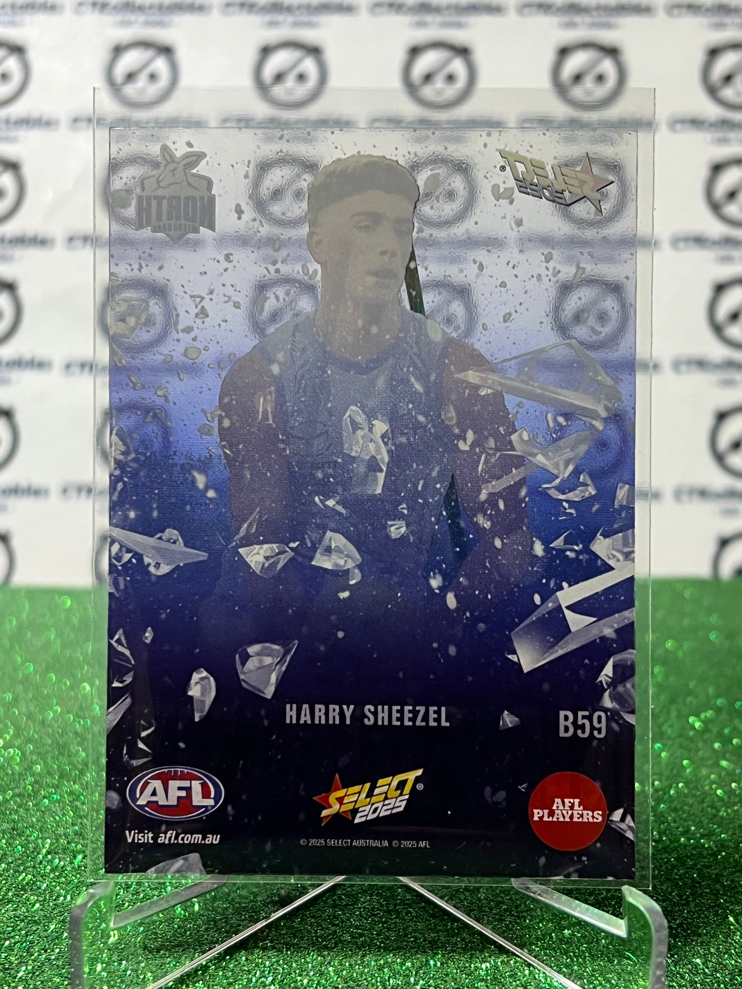 2025 AFL SELECT FOOTY STARS HARRY SHEEZEL # B59 BREAKOUT NORTH MELBOURNE CARD