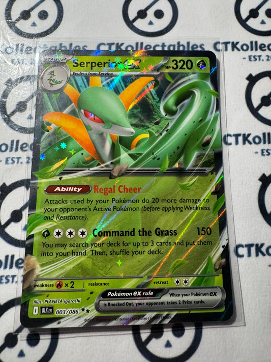 Serperior EX Double Rare Scarlet & Violet Black Bolt #003/086 Pokemon