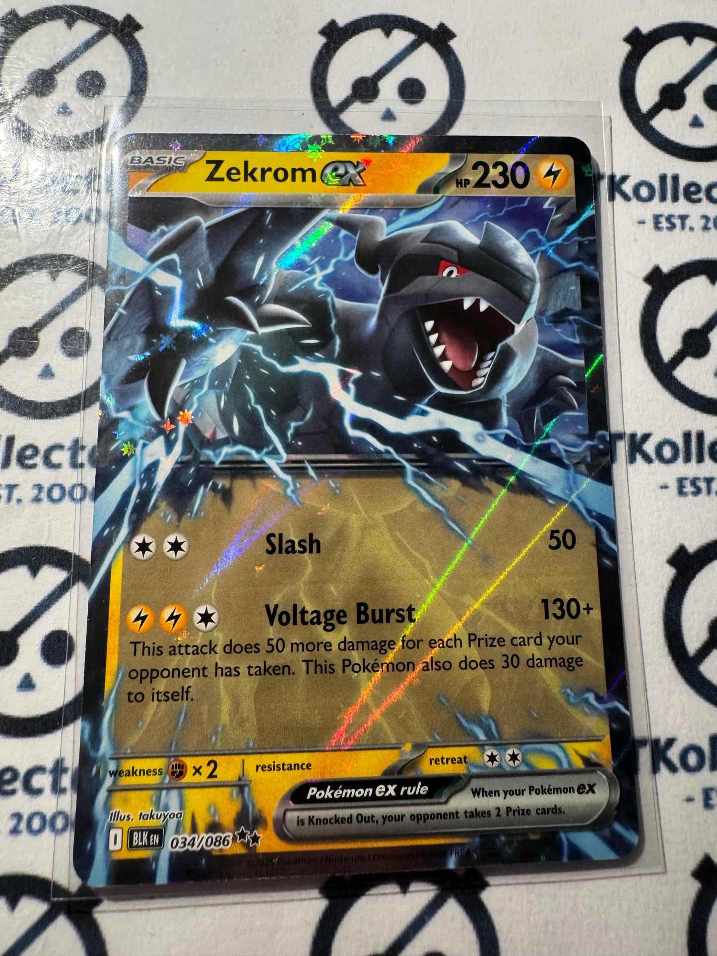Zekrom EX Double Rare Scarlet & Violet Black Bolt #034/086 Pokemon