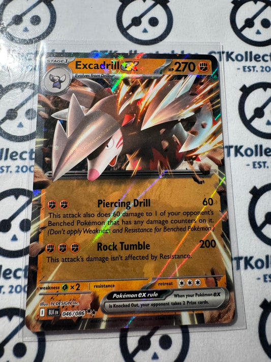 Exadrill EX Double Rare Scarlet & Violet Black Bolt #046/086 Pokemon