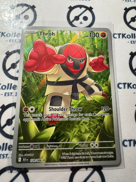 Throh Illustration Rare Scarlet & Violet Black Bolt #128/086 Pokemon