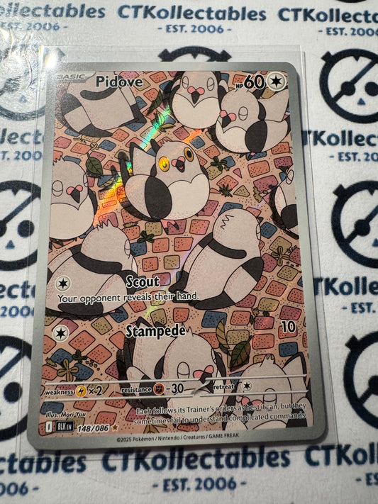 Pidove Illustration Rare Scarlet & Violet Black Bolt #148/086 Pokemon