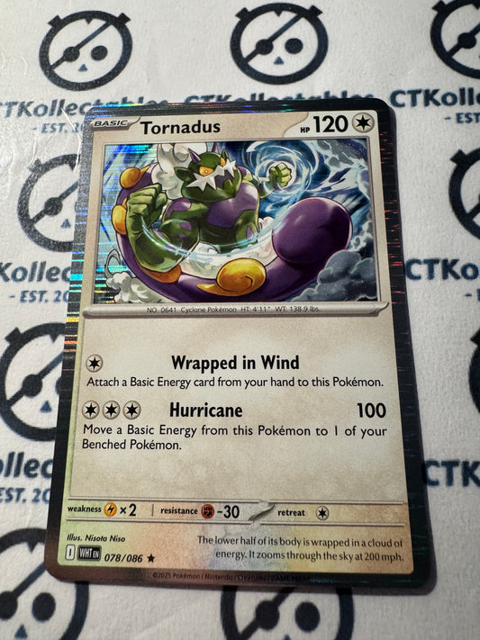 Tornadus Holo Rare Scarlet & Violet White Flare #078/086 Pokemon