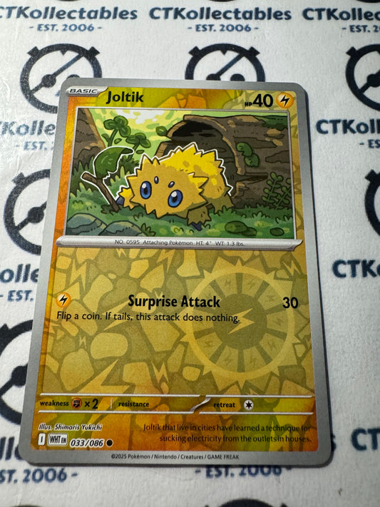 Joltik Reverse Holo Scarlet & Violet White Flare #033/086 Pokemon