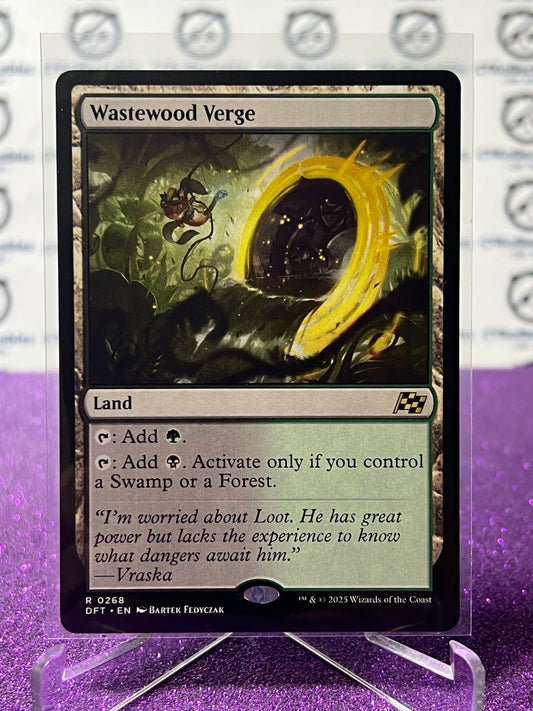2025 MAGIC THE GATHERING AETHERDRIFT WASTEWOOD VERGE # R 0268 NON-FOIL LAND CARD