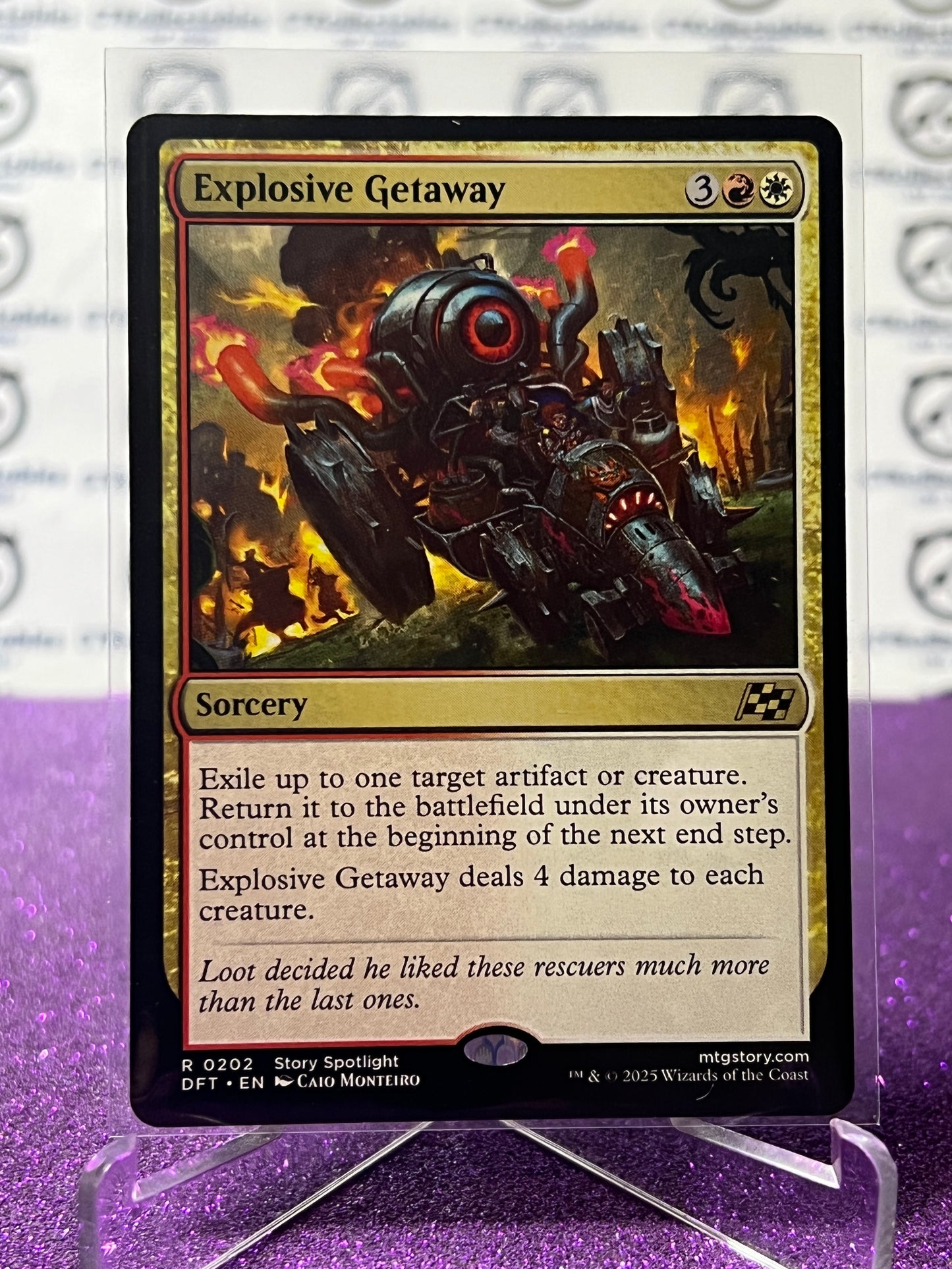 2025 MAGIC THE GATHERING AETHERDRIFT EXPLOSIVE GETAWAY # R 0202 NON-FOIL SORCERY CARD