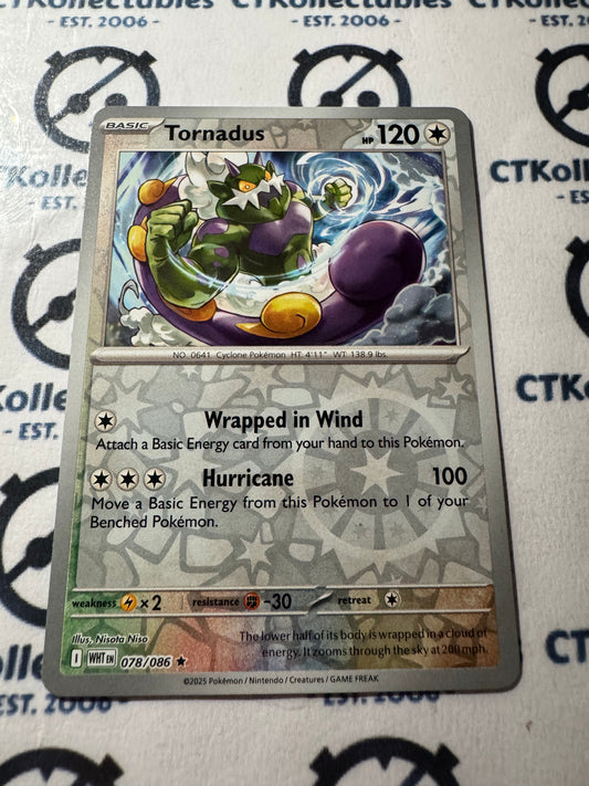 Tornadus Reverse Holo Scarlet & Violet White Flare #078/086 Pokemon