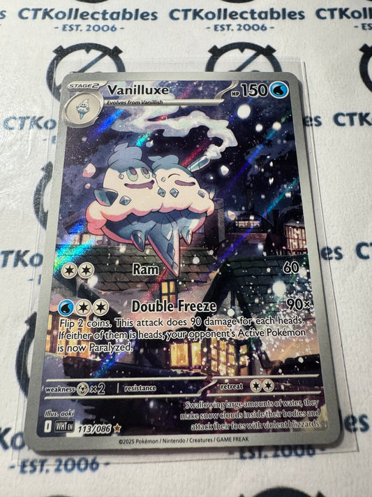 Vanilluxe Illustration Rare Scarlet & Violet White Flare #113/086 Pokemon