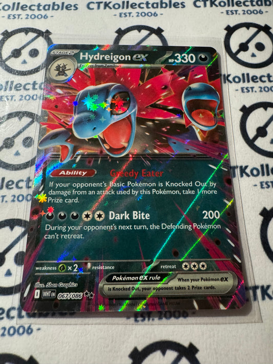 Hydreigon Ex Ultra Rare Scarlet & Violet White Flare #067/086 Pokemon