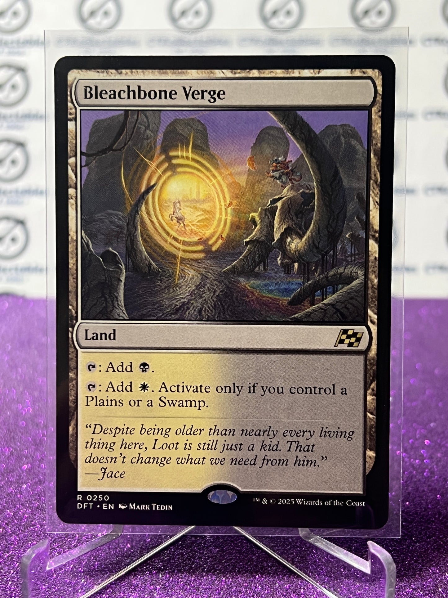2025 MAGIC THE GATHERING AETHERDRIFT BLEACHBONE VERGE # R 0250 NON-FOIL LAND CARD