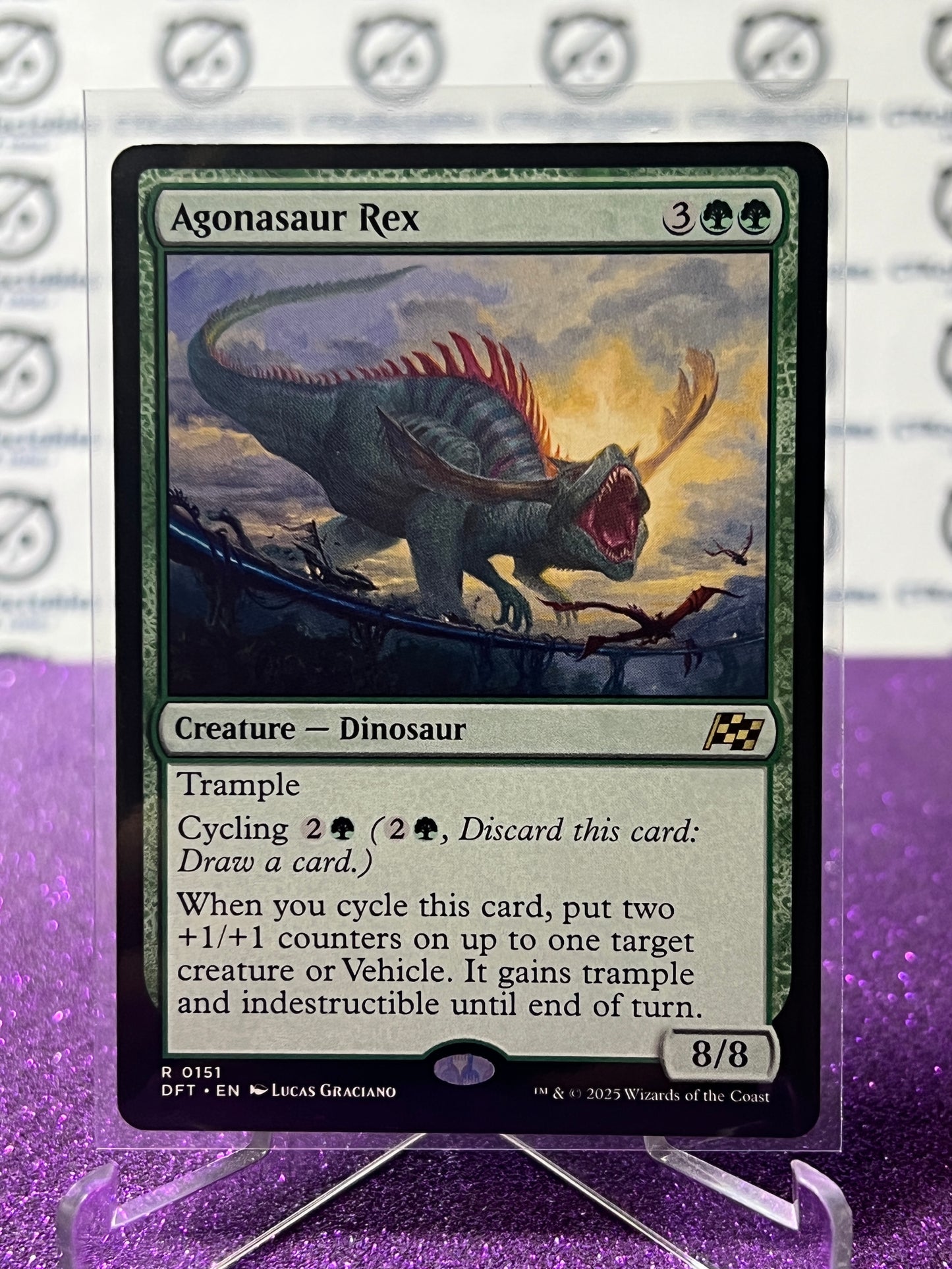2025 MAGIC THE GATHERING AETHERDRIFT AGONASAUR REX # R 0151 NON-FOIL CREATURE CARD