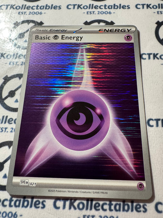 Psychic energy Holo Scarlet & Violet White Flare Black Bolt SVEen #021 Pokemon