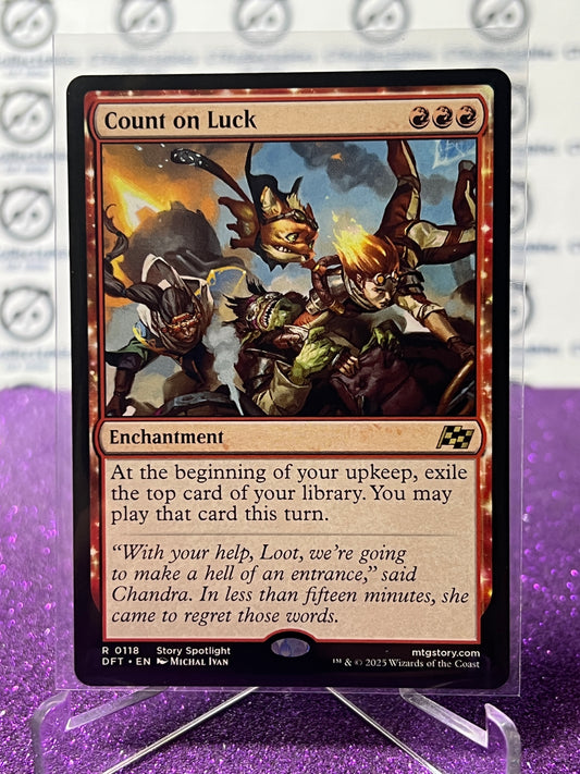 2025 MAGIC THE GATHERING AETHERDRIFT COUNT ON LUCK # R 0118 NON-FOIL ENCHANTMENT CARD