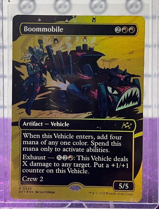 2025 MAGIC THE GATHERING AETHERDRIFT BOOMMOBILE # R 0526 GOLD FOIL ARTIFACT CARD