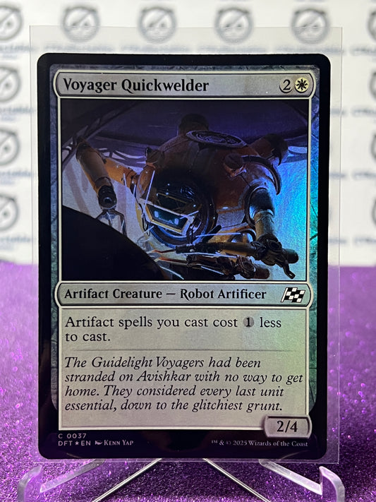 2025 MAGIC THE GATHERING AETHERDRIFT  VOYAGER QUICKWELDER # C 0037 FOIL ARTIFACT CREATURE CARD