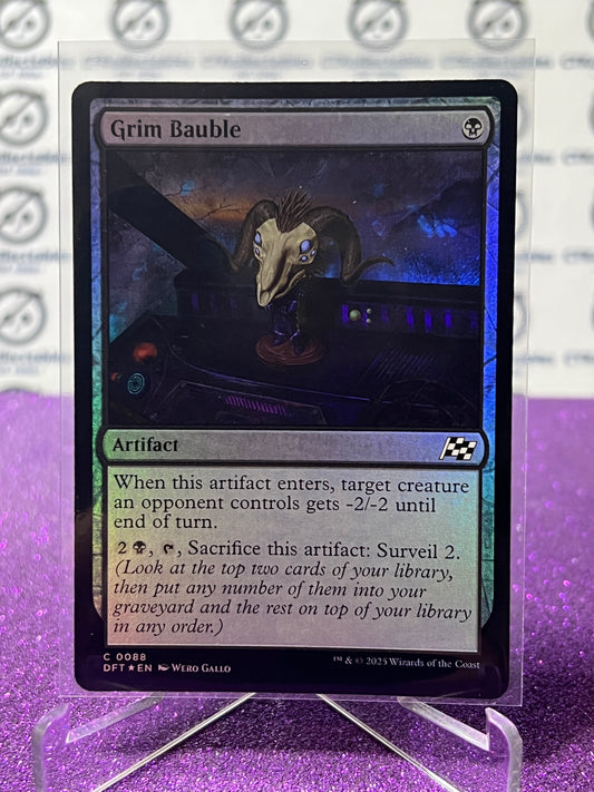 2025 MAGIC THE GATHERING AETHERDRIFT GRIM BAUBLE # C 0088 FOIL ARTIFACT CARD