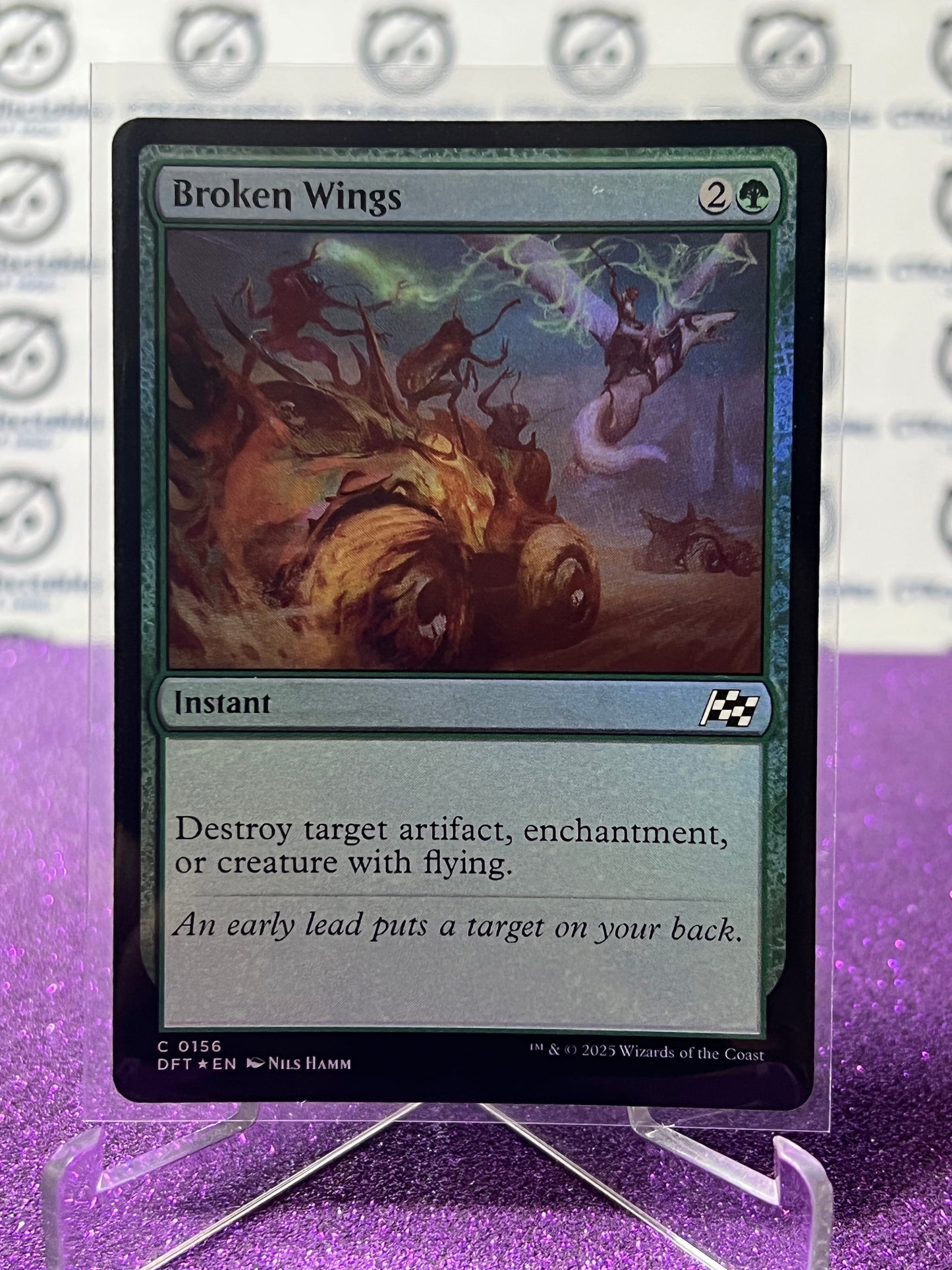 2025 MAGIC THE GATHERING AETHERDRIFT BROKEN WINGS # C 0156 FOIL INSTANT CARD