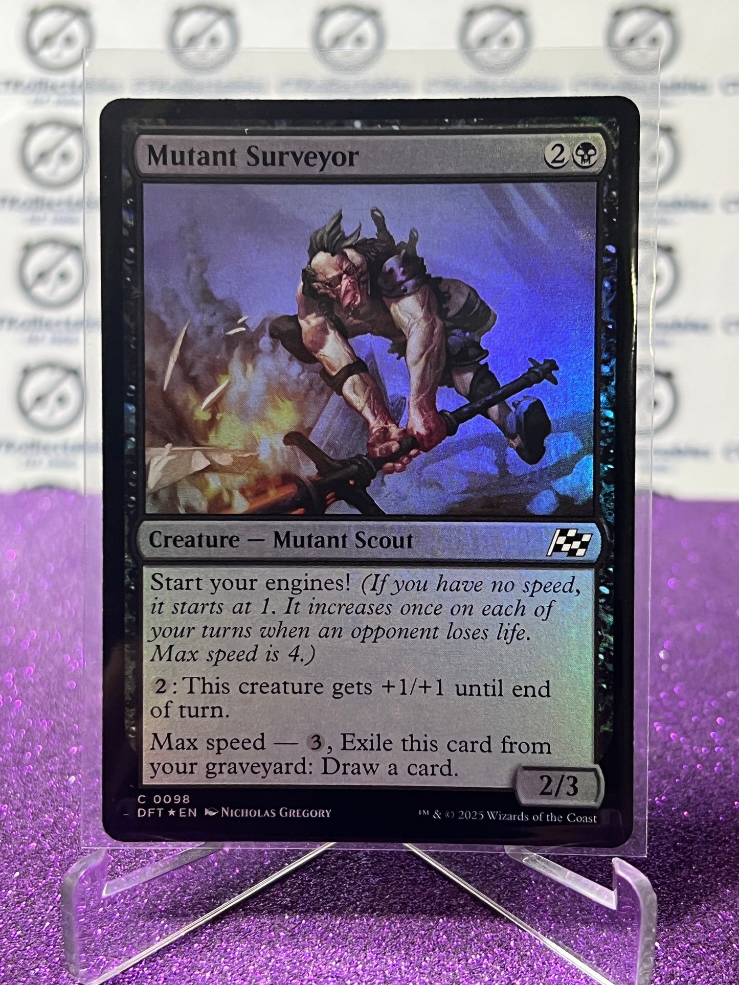2025 MAGIC THE GATHERING AETHERDRIFT. MUTANT SURVEYOR # C 0098 FOIL CREATURE CARD