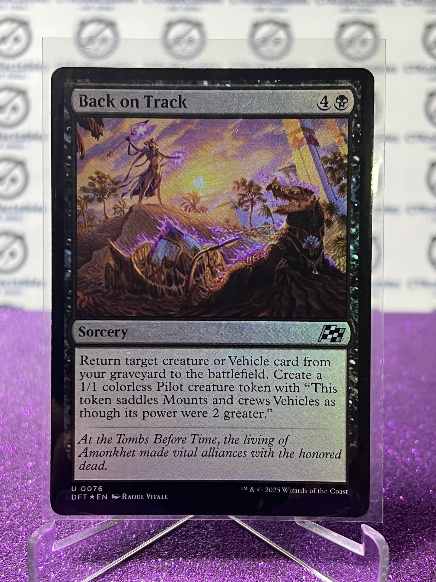2025 MAGIC THE GATHERING AETHERDRIFT BACK ON TRACK # U 0076 FOIL SORCERY CARD