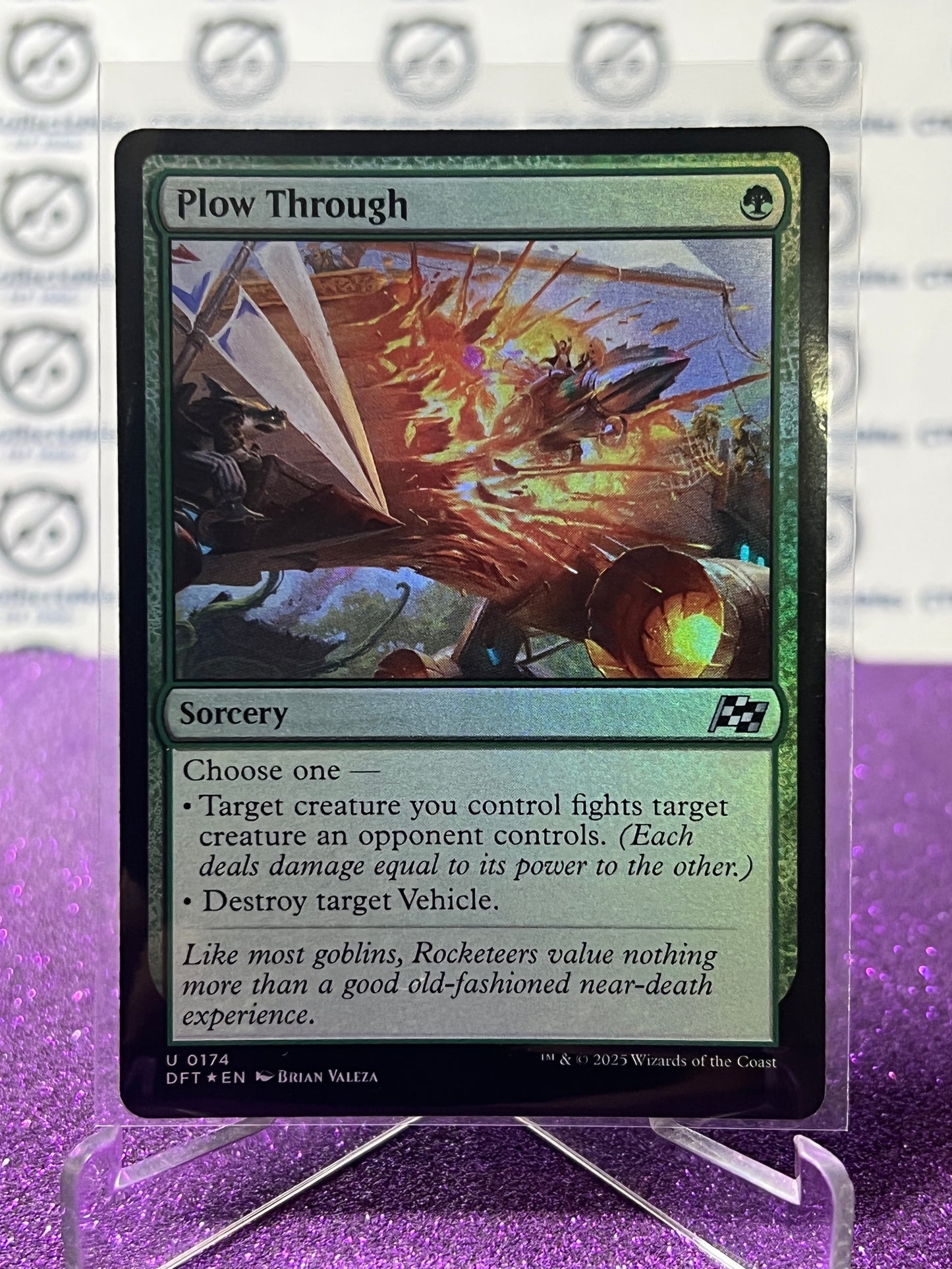 2025 MAGIC THE GATHERING AETHERDRIFT PLOW THROUGH # U 0174 FOIL SORCERY CARD