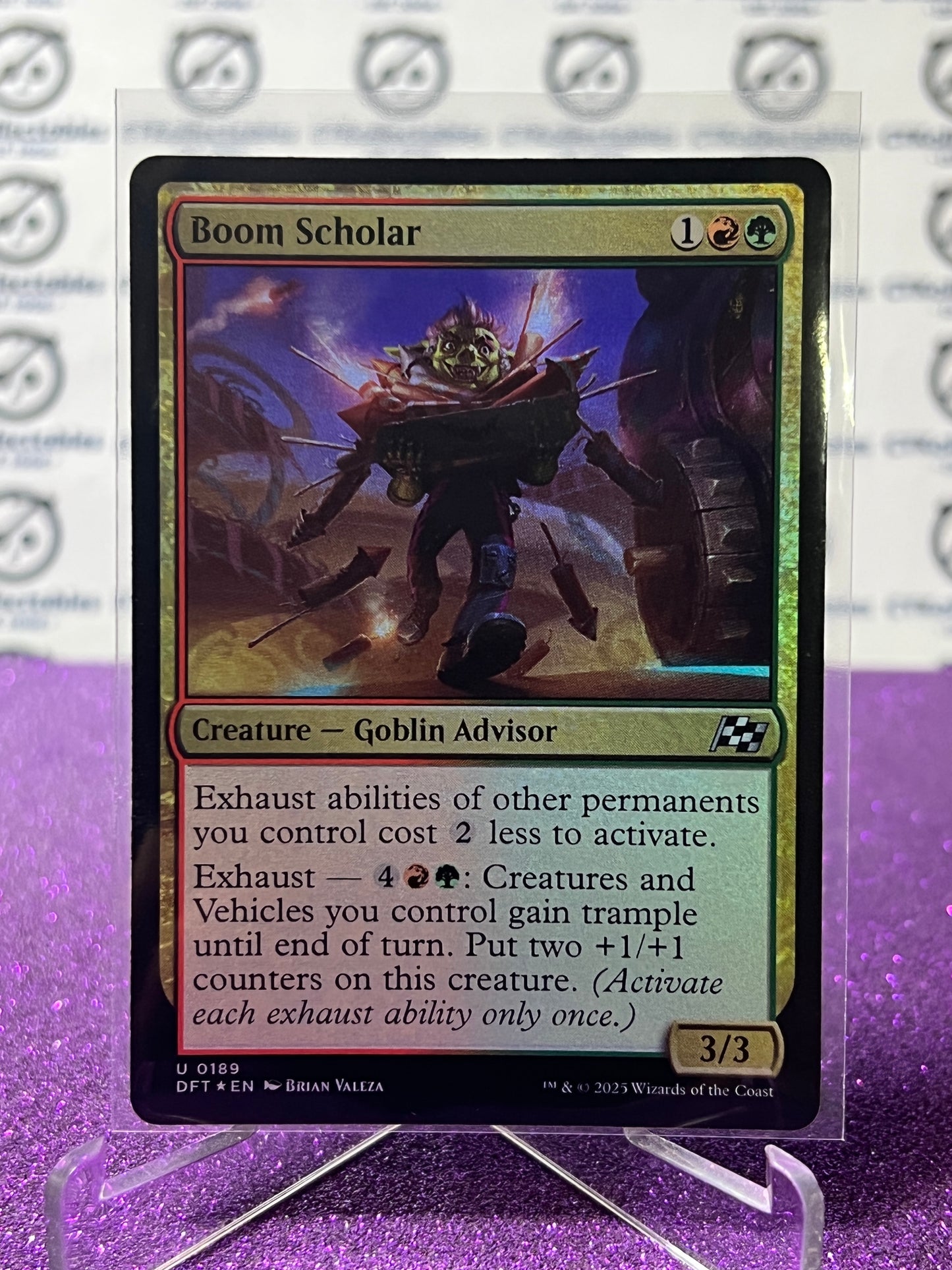 2025 MAGIC THE GATHERING AETHERDRIFT BOOM SCHOLAR # U 0189 FOIL CREATURE CARD
