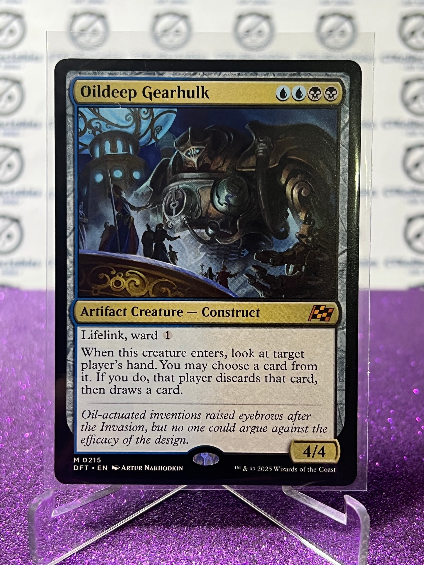 2025 MAGIC THE GATHERING AETHERDRIFT OILDEEP GEARHULK # M 0215  MYSTIC NON-FOIL CREATURE CARD