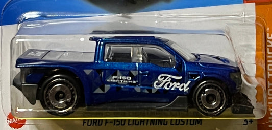 HOT WHEELS MATTEL FORD F-150 LIGHTNING 9/10 HW HOT TRUCKS 226/250 BLUE- 2021