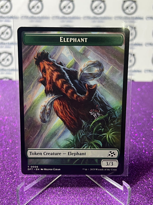 2025 MAGIC THE GATHERING AETHERDRIFT ELEPHANT / ZOMBIE # T 0006 / 0003 NON-FOIL TOKEN CARD