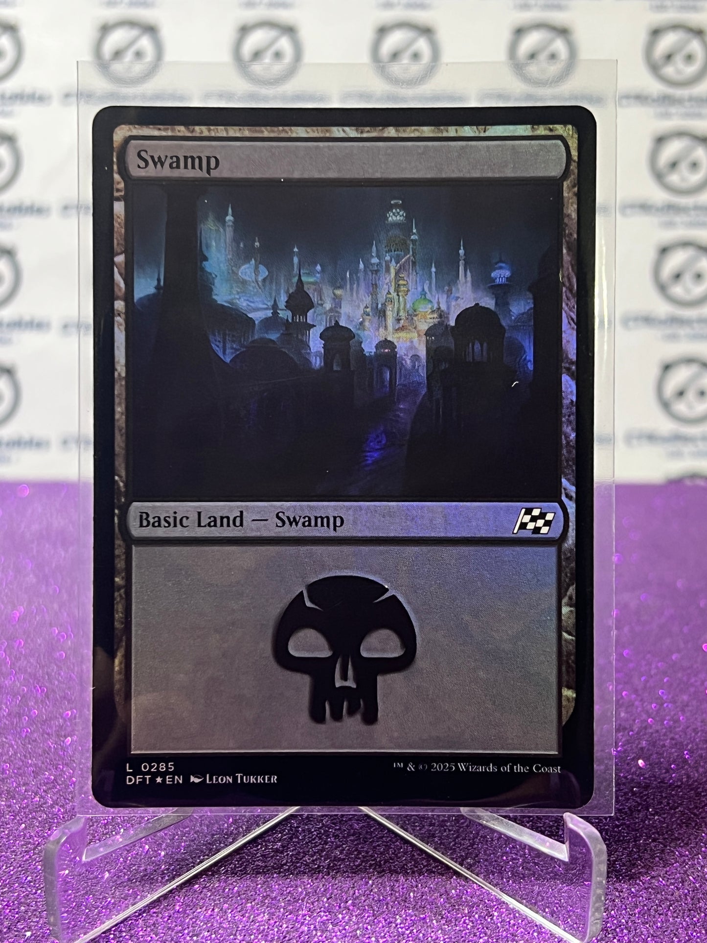 2025 MAGIC THE GATHERING AETHERDRIFT SWAMP # L 0285 FOIL LAND CARD