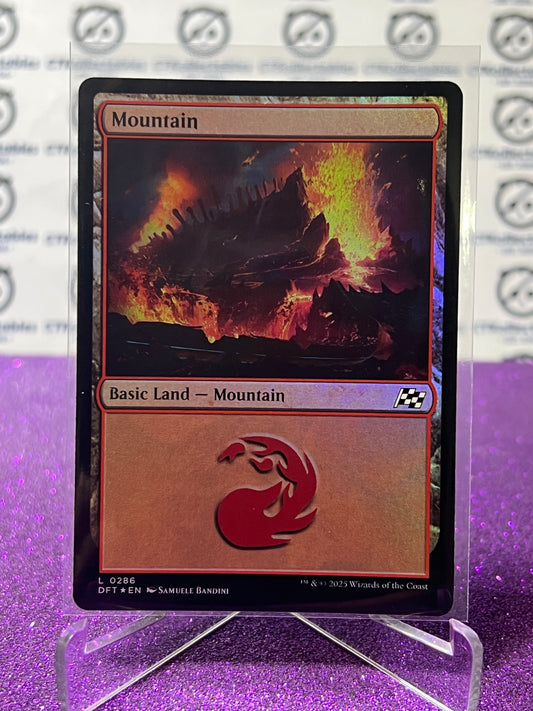 2025 MAGIC THE GATHERING AETHERDRIFT MOUNTAIN # L 0286  FOIL  LAND CARD